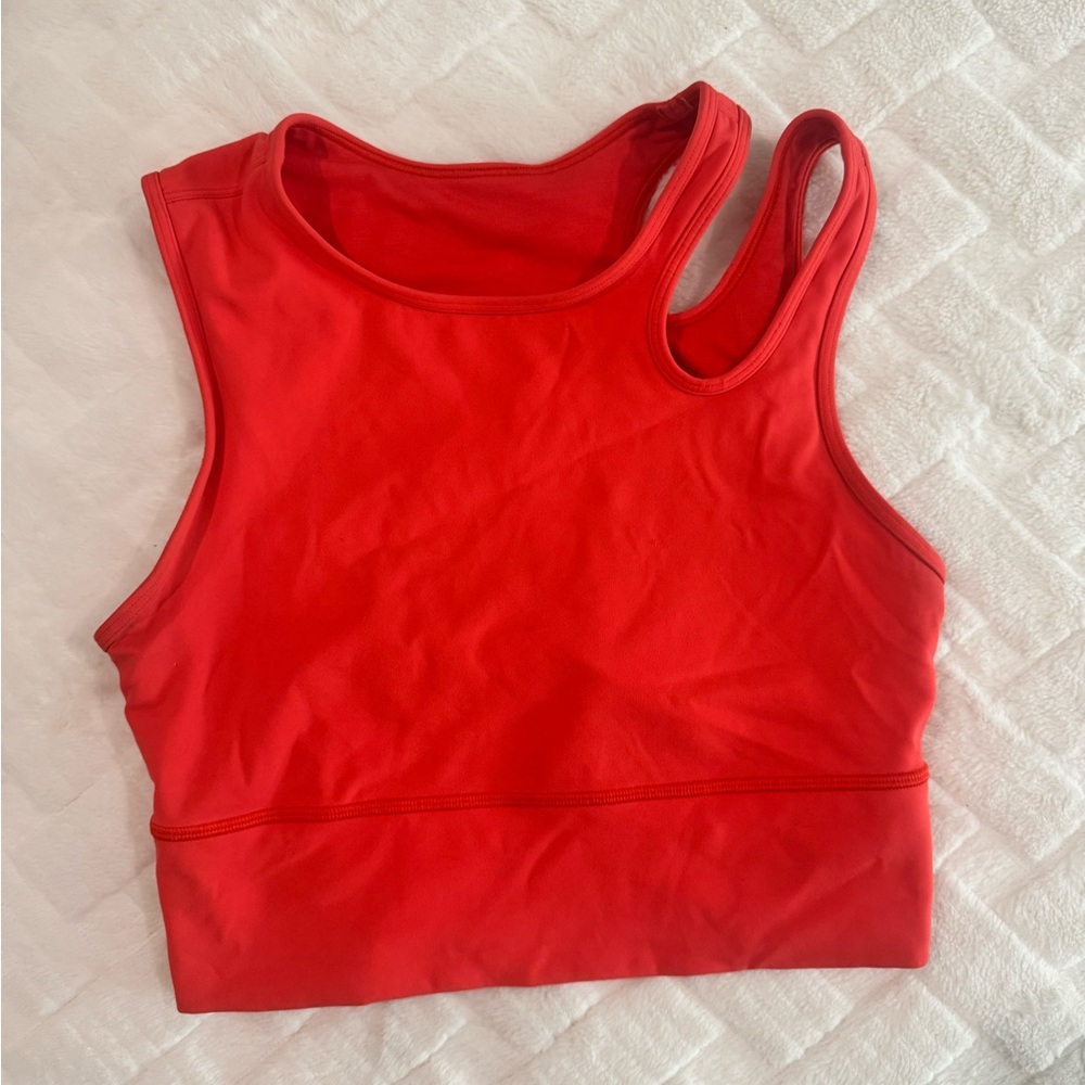 Red Sleeveless Crop Top